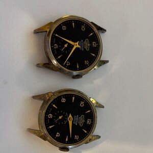 Windsor Dual Set Black and Gold Watches